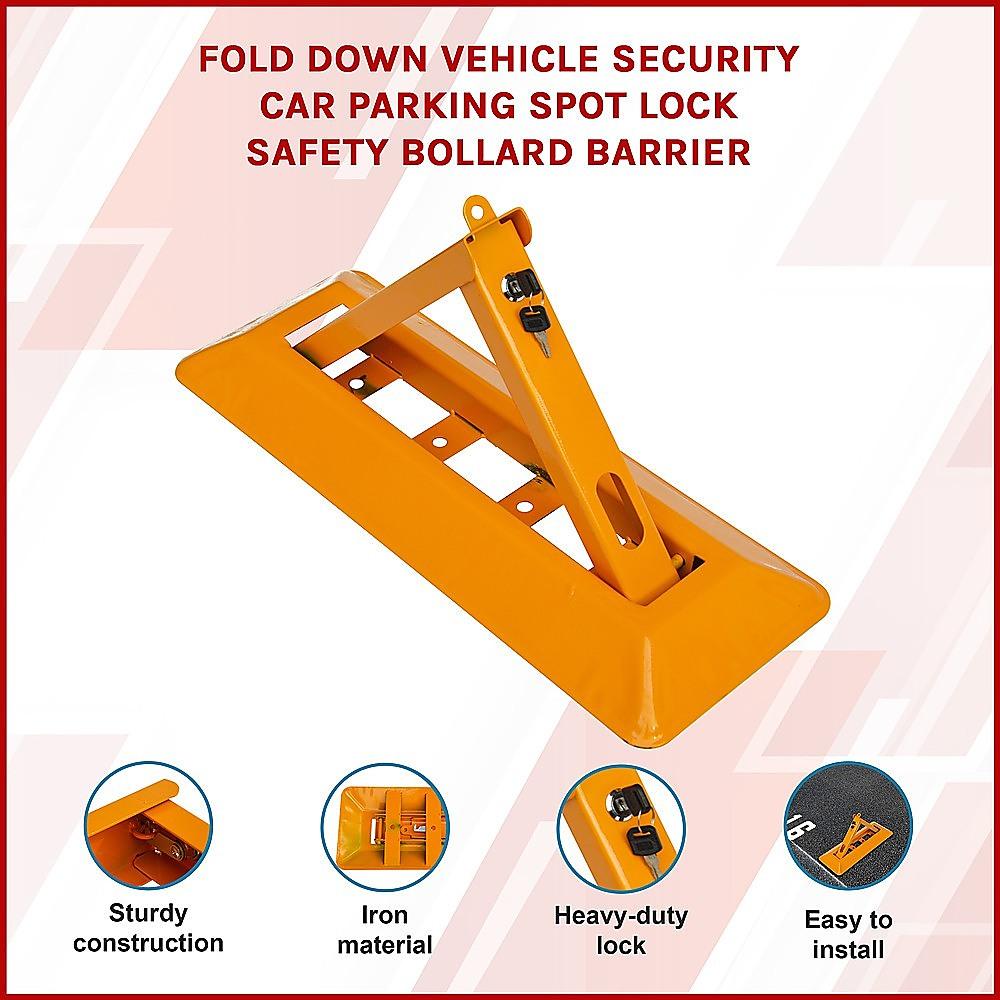 Buy Fold Down Vehicle Security Car Parking Spot Lock Safety Bollard Barrier discounted | Products On Sale Australia