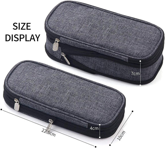 Buy Foldable Large Capacity Pencil Bag for Youth School (Grey) discounted | Products On Sale Australia