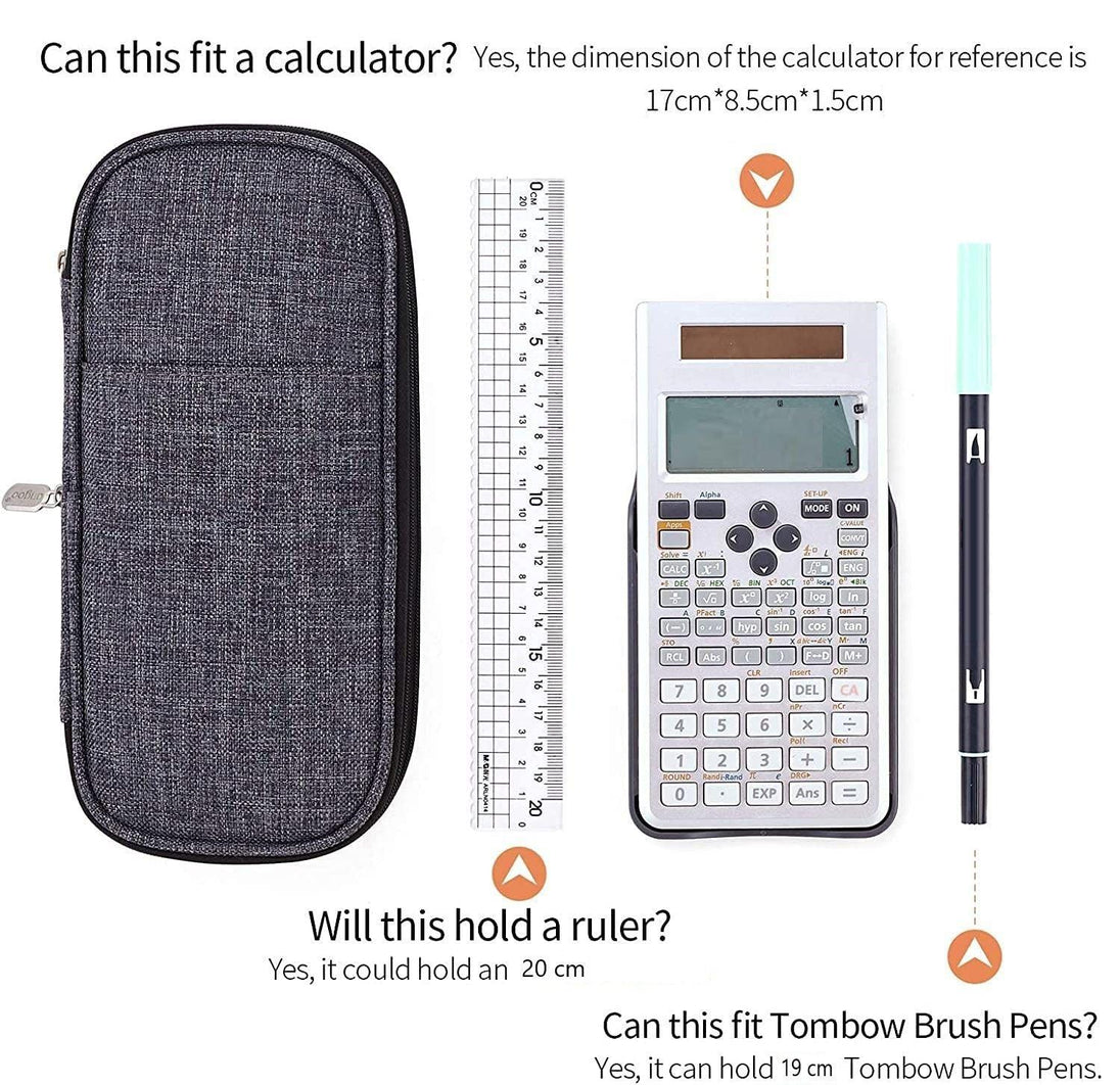 Buy Foldable Large Capacity Pencil Bag for Youth School (Grey) discounted | Products On Sale Australia