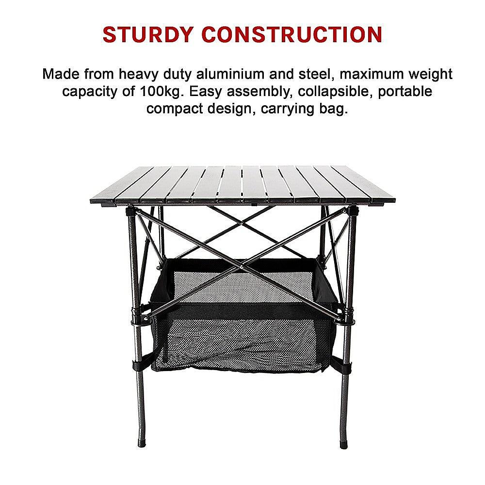 Buy Folding Collapsible Camping Table Caravan RV Heavy Duty Steel & Aluminium discounted | Products On Sale Australia