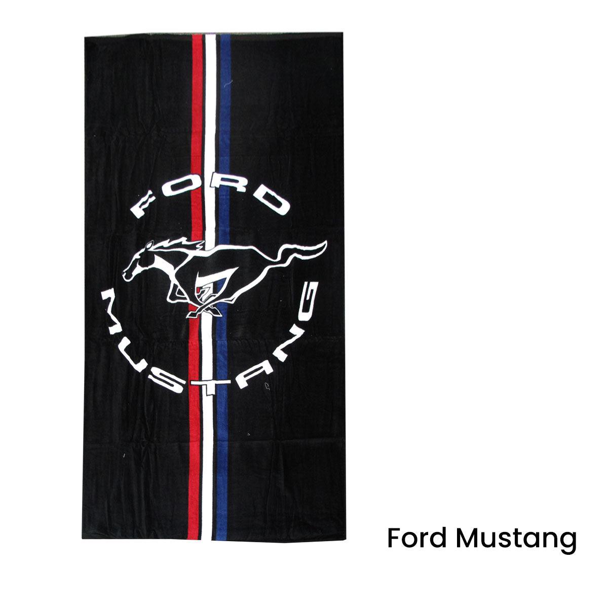 Buy Ford Mustang Cars Printed 100% Cotton Beach Towel 75 x 150 cm discounted | Products On Sale Australia