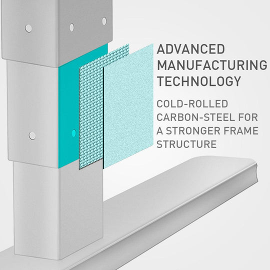 Buy FORTIA Height Adjustable Standing Desk Frame Only - Sit Stand Electric Office WO discounted | Products On Sale Australia