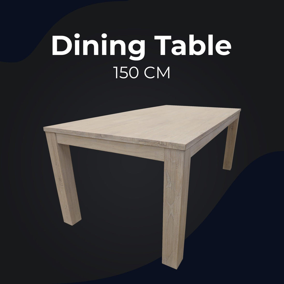 Buy Foxglove Dining Table 150cm Solid Mt Ash Wood Home Dinner Furniture - White discounted | Products On Sale Australia