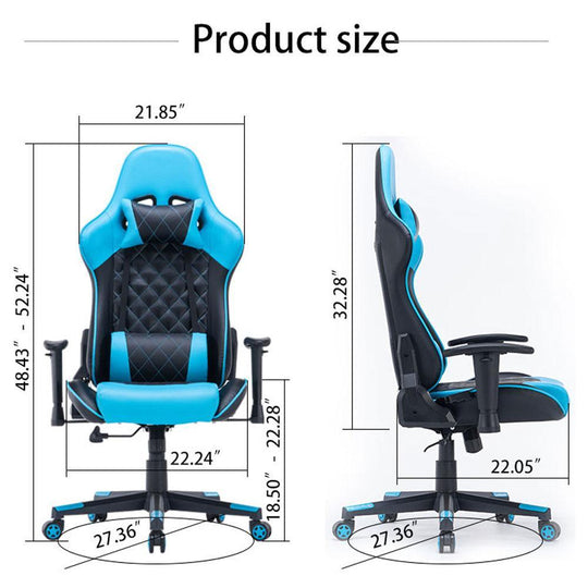 Buy Gaming Chair Ergono Black REdmic Racing chair 165° Reclining Gaming Seat 3D Armrest Footrest discounted | Products On Sale Australia