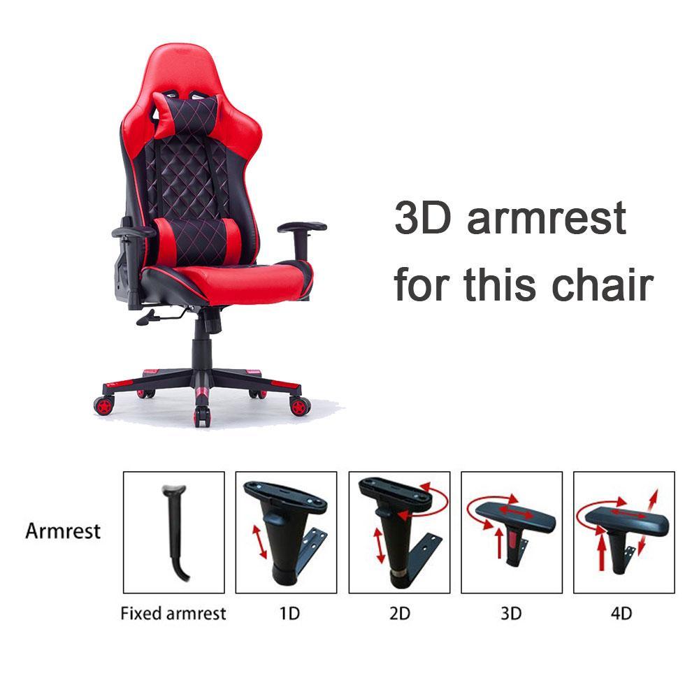 Buy Gaming Chair Ergonomic Racing chair 165° Reclining Gaming Seat 3D Armrest Footrest Black discounted | Products On Sale Australia