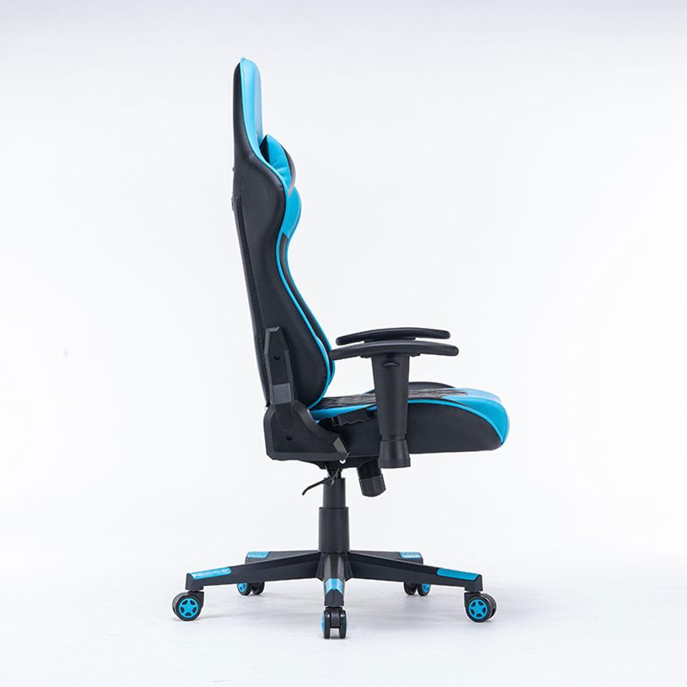 Buy Gaming Chair Ergonomic Racing chair 165° Reclining Gaming Seat 3D Armrest Footrest Blue Black discounted | Products On Sale Australia