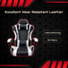 Buy Gaming Chair Office Computer Seating Racing PU Executive Racer Recliner Large Black discounted | Products On Sale Australia