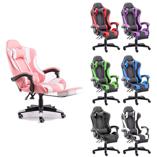 Buy Gaming Chair Office Computer Seating Racing PU Executive Racer Recliner Large Black discounted | Products On Sale Australia