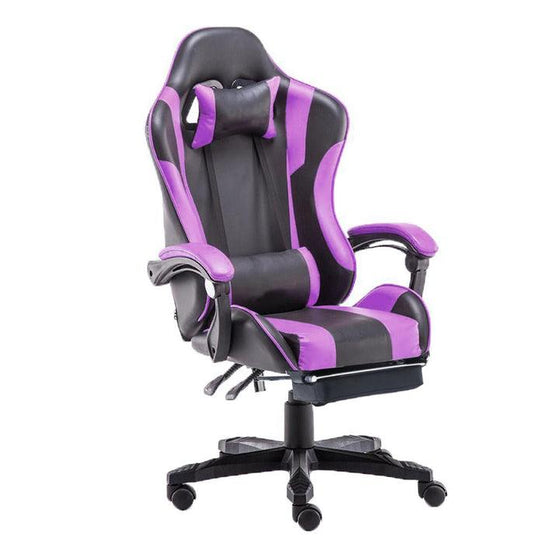 Buy Gaming Chair Office Computer Seating Racing PU Executive Racer Recliner Large Purple discounted | Products On Sale Australia