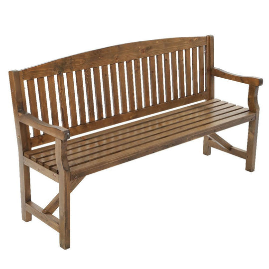 Buy Gardeon 5FT Outdoor Garden Bench Wooden 3 Seat Chair Patio Furniture Natural discounted | Products On Sale Australia