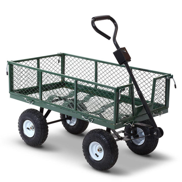 Buy Gardeon Mesh Garden Steel Cart - Green discounted | Products On Sale Australia