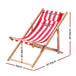 Buy Gardeon Outdoor Deck Chair Wooden Sun Lounge Folding Beach Patio Furniture Red discounted | Products On Sale Australia