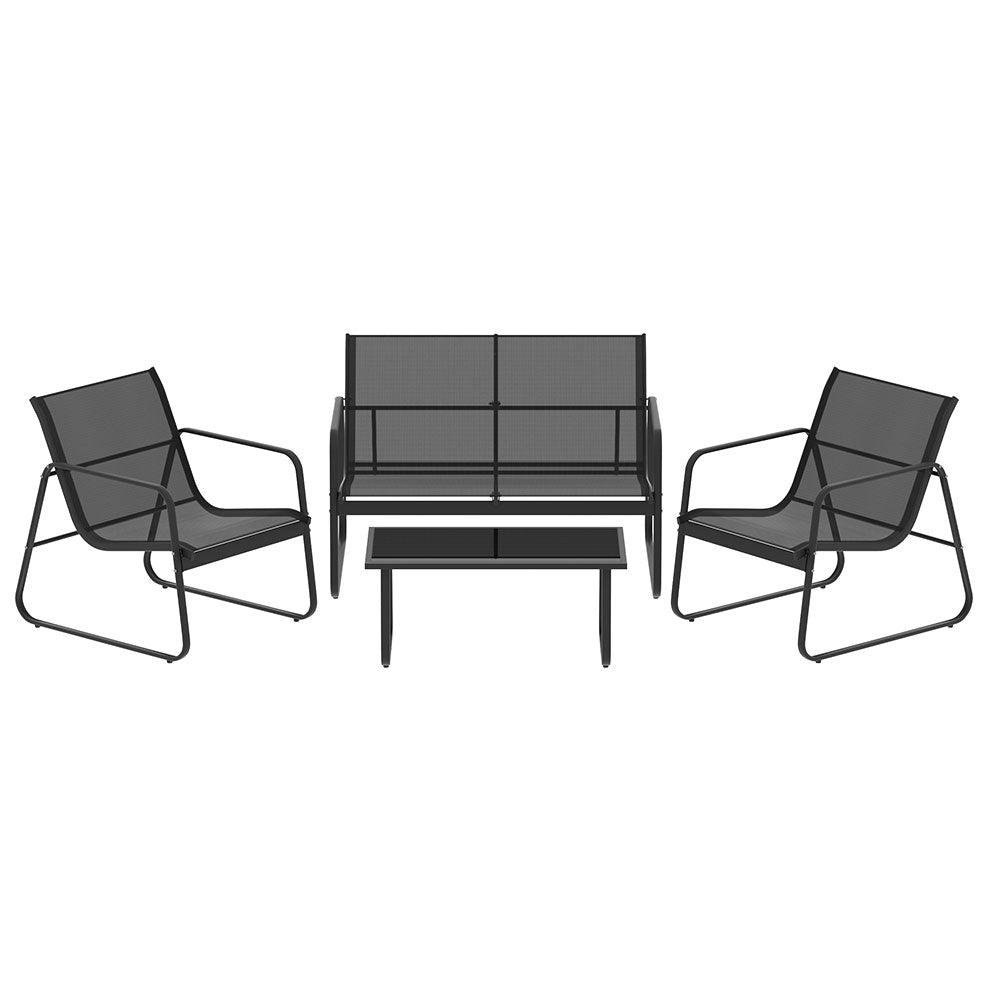 Buy Gardeon Outdoor Sofa Set Lounge Setting Textilene Table and Chairs Garden Patio Furniture discounted | Products On Sale Australia