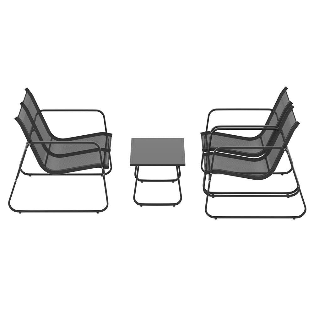 Buy Gardeon Outdoor Sofa Set Lounge Setting Textilene Table and Chairs Garden Patio Furniture discounted | Products On Sale Australia