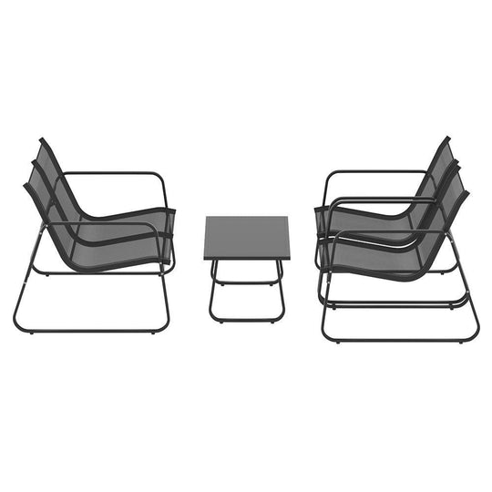 Buy Gardeon Outdoor Sofa Set Lounge Setting Textilene Table and Chairs Garden Patio Furniture discounted | Products On Sale Australia