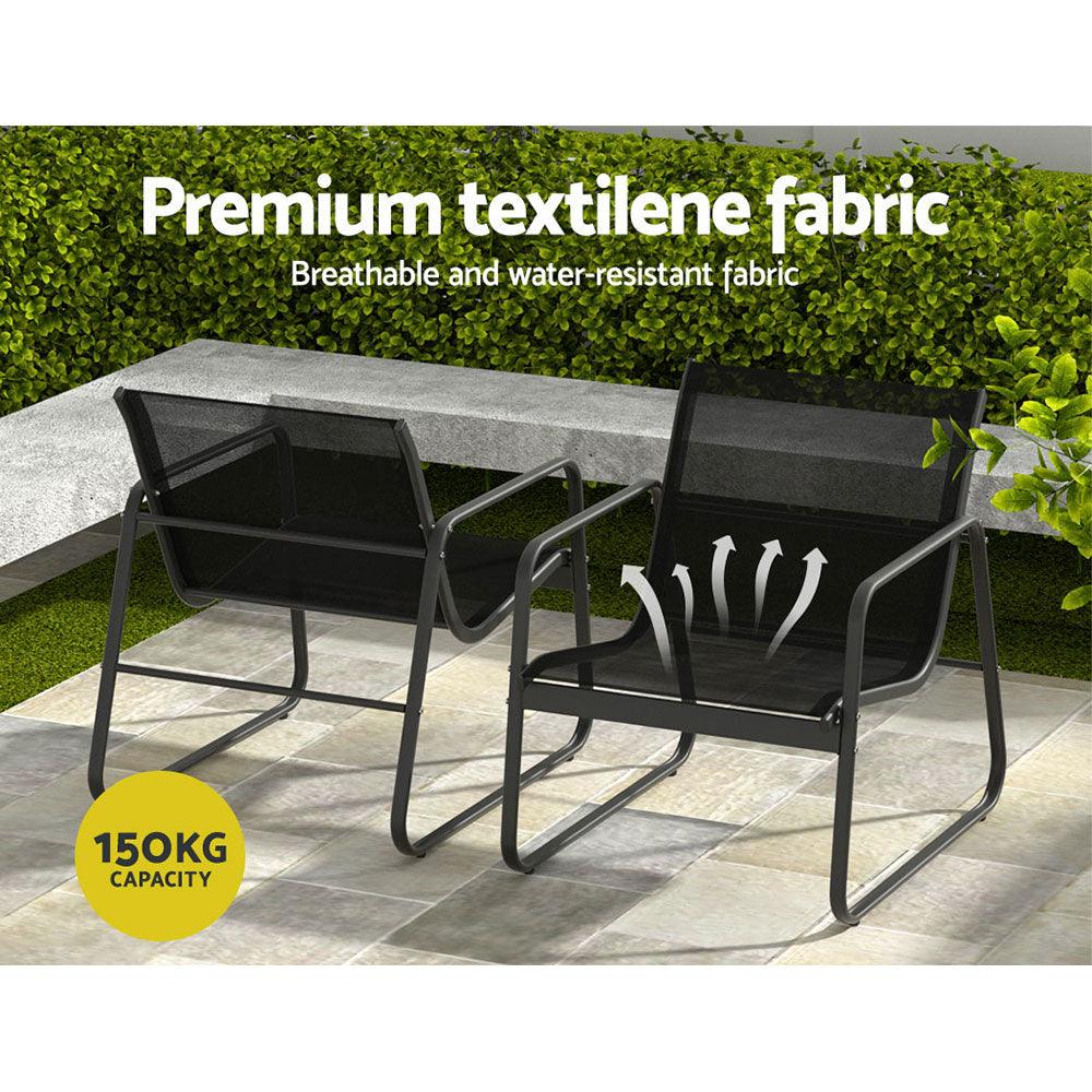 Buy Gardeon Outdoor Sofa Set Lounge Setting Textilene Table and Chairs Garden Patio Furniture discounted | Products On Sale Australia