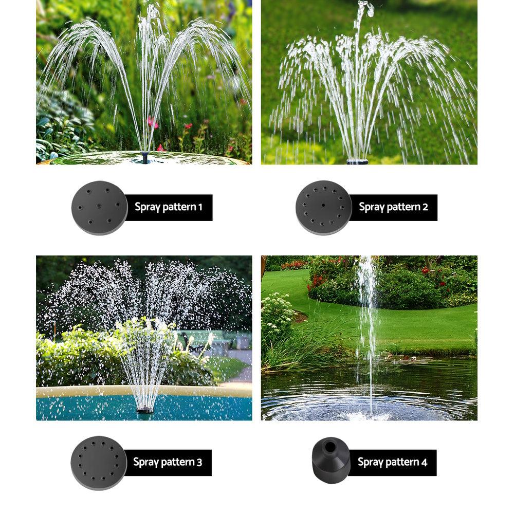 Buy Gardeon Solar Pond Pump Submersible Water Fountain with Battery Kit LED Lights 4.3FT discounted | Products On Sale Australia