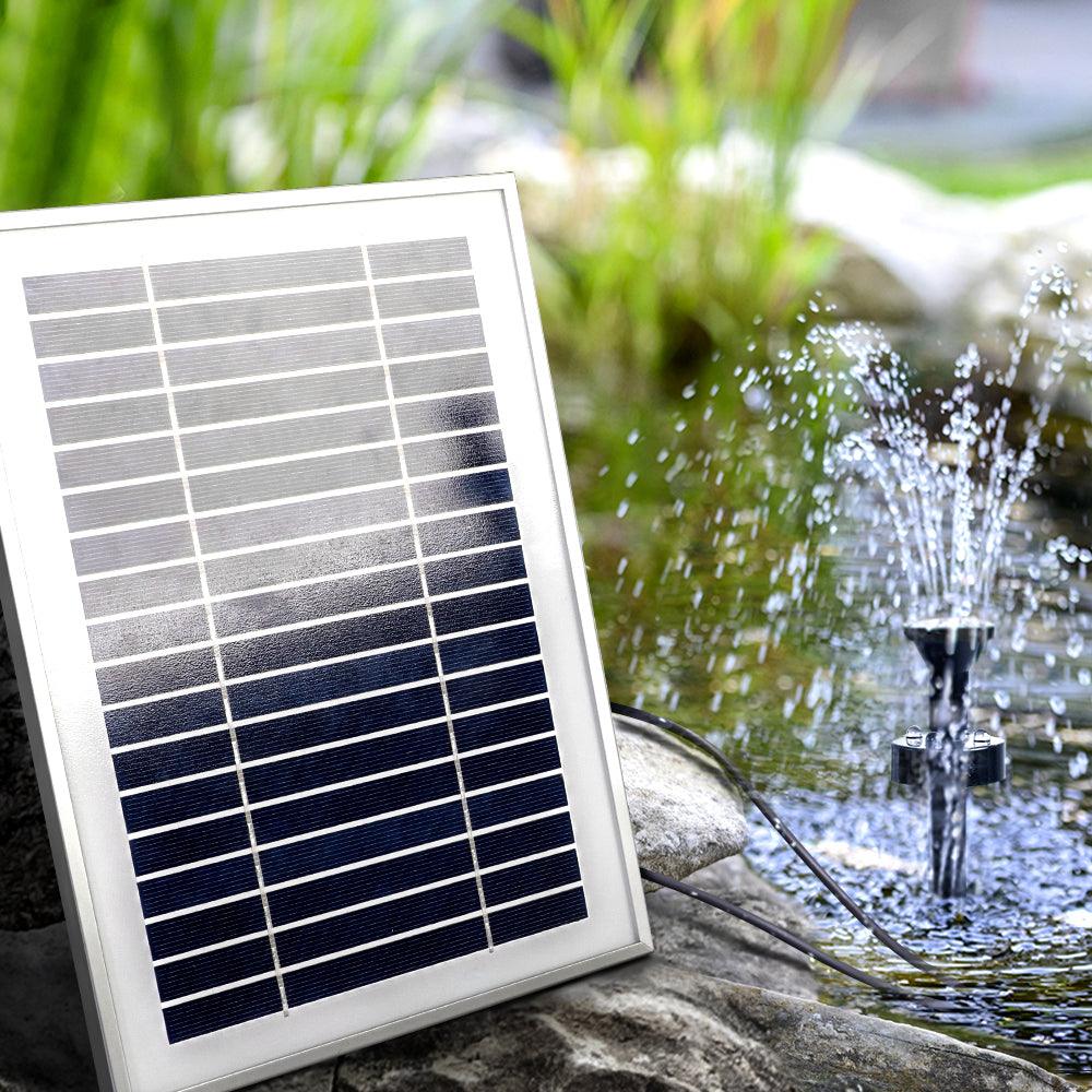 Buy Gardeon Solar Pond Pump Submersible Water Fountain with Battery Kit LED Lights 4.3FT discounted | Products On Sale Australia