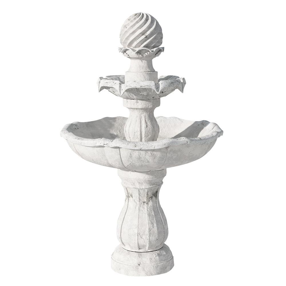 Buy Gardeon Solar Water Feature 3-Tier Fountain with Pump Kit Bird Bath 93CM Ivory discounted | Products On Sale Australia