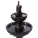 Buy Gardeon Solar Water Feature Tier Fountain with Pump Kit Bird Bath 106CM Peacock discounted | Products On Sale Australia