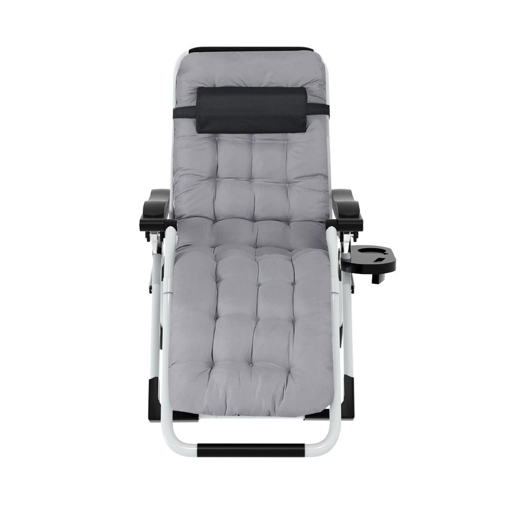 Buy Gardeon Sun Lounge Folding Lounger Camping Zero Gravity Chair Outdoor Furniture discounted | Products On Sale Australia