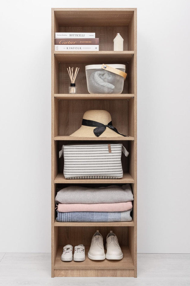 Buy GENEVA SIX SHELF BUILD IN WARDROBE - NATURAL OAK discounted | Products On Sale Australia