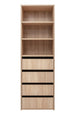 Buy GENEVA THREE SHELF/FOUR DRAWER BUILT IN WARDROBE - CLASSIC - NATURAL OAK discounted | Products On Sale Australia