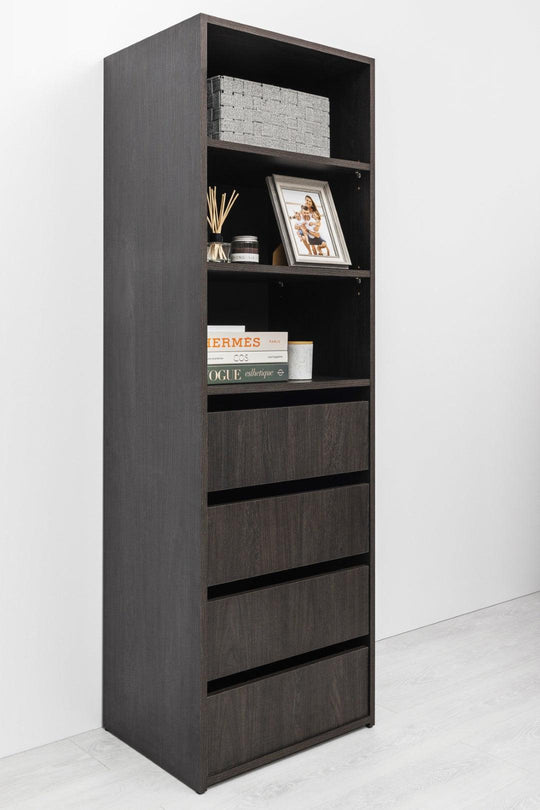 Buy GENEVA THREE SHELF/FOUR DRAWER BUILT IN WARDROBE - CLASSIC - NORDIC ASH discounted | Products On Sale Australia