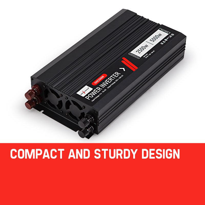 Buy GENPOWER Modified Sine Wave 2500W/5000W 12V/240V Power Inverter Car Caravan Boat discounted | Products On Sale Australia