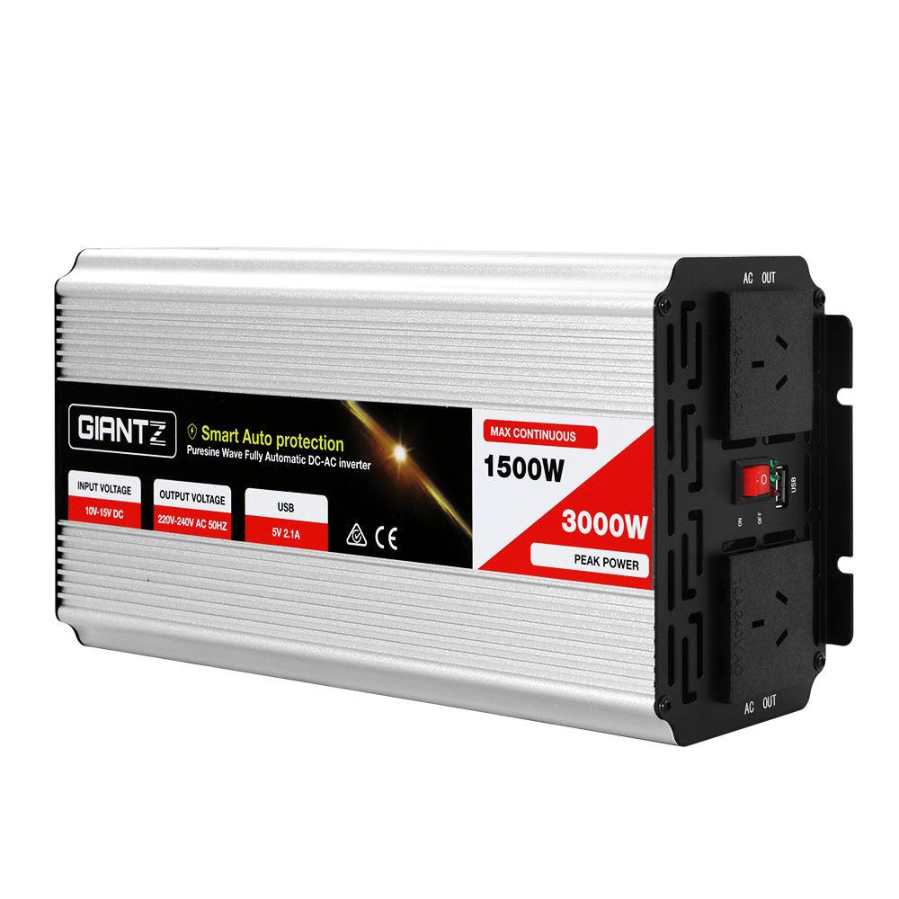 Buy Giantz 1500W Puresine Wave DC-AC Power Inverter discounted | Products On Sale Australia