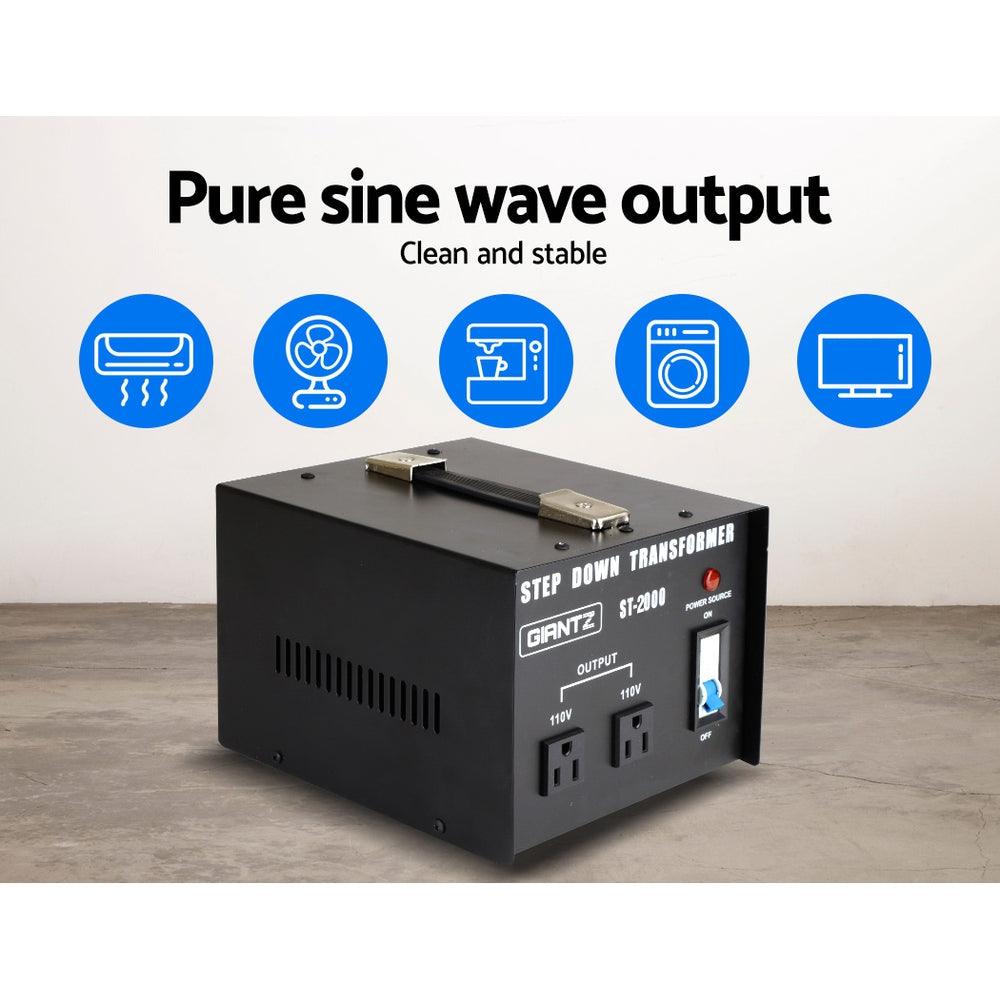 Buy Giantz 2000 Watt Step Down Transformer discounted | Products On Sale Australia