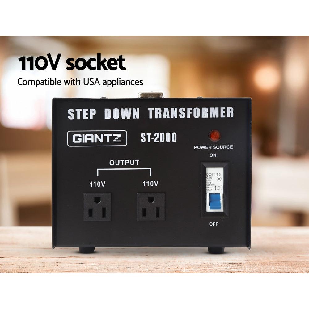 Giantz 2000 Watt Step Down Transformer Products On Sale Australia | Auto Accessories > Tools Category