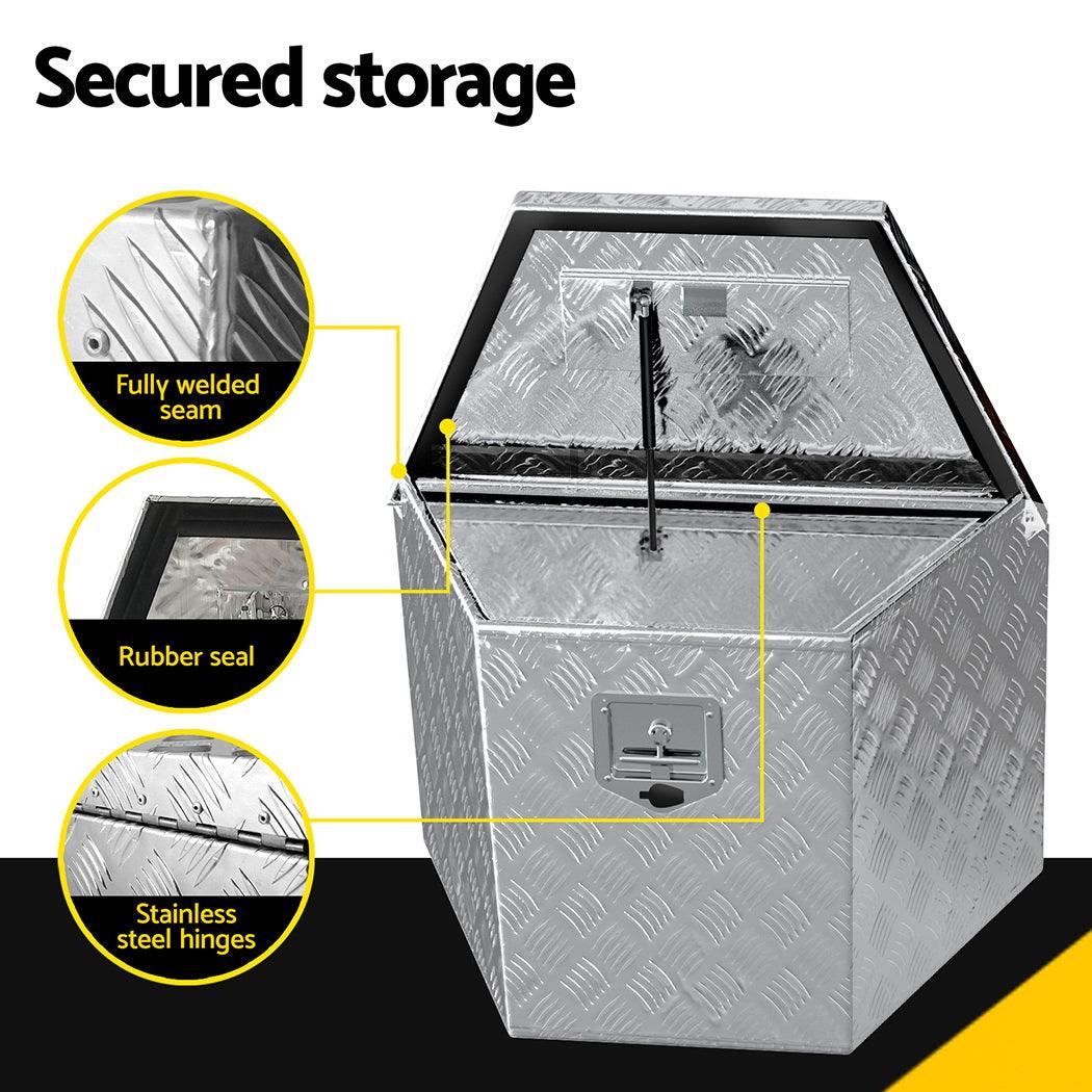 Buy Giantz Aluminium Ute Tool Box Storage Lock Box Ute Trailer Vehicle Truck discounted | Products On Sale Australia