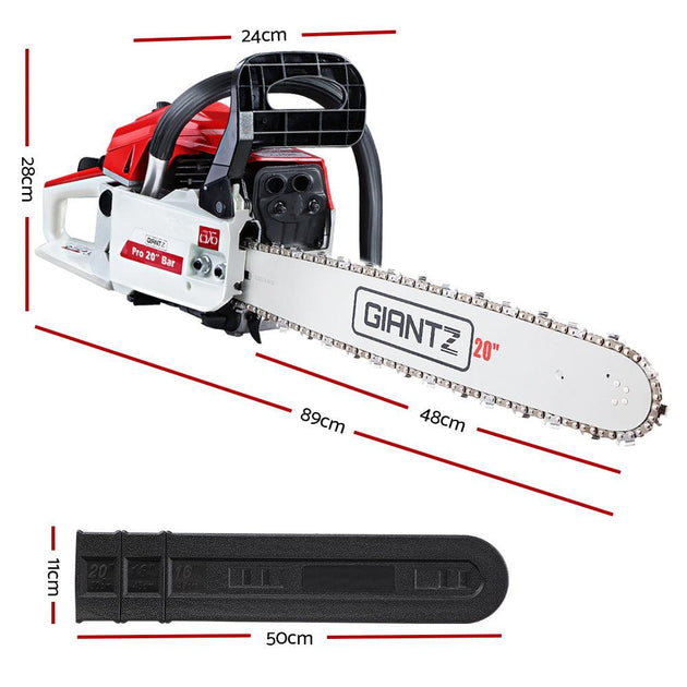 Buy Giantz Chainsaw Petrol 52CC 20" Bar Commercial E-Start Pruning Chain Saw White,Giantz Chainsaw Petrol 52CC 20" Bar Commercial E-Start Pruning Chain Saw White discounted | Products On Sale Australia