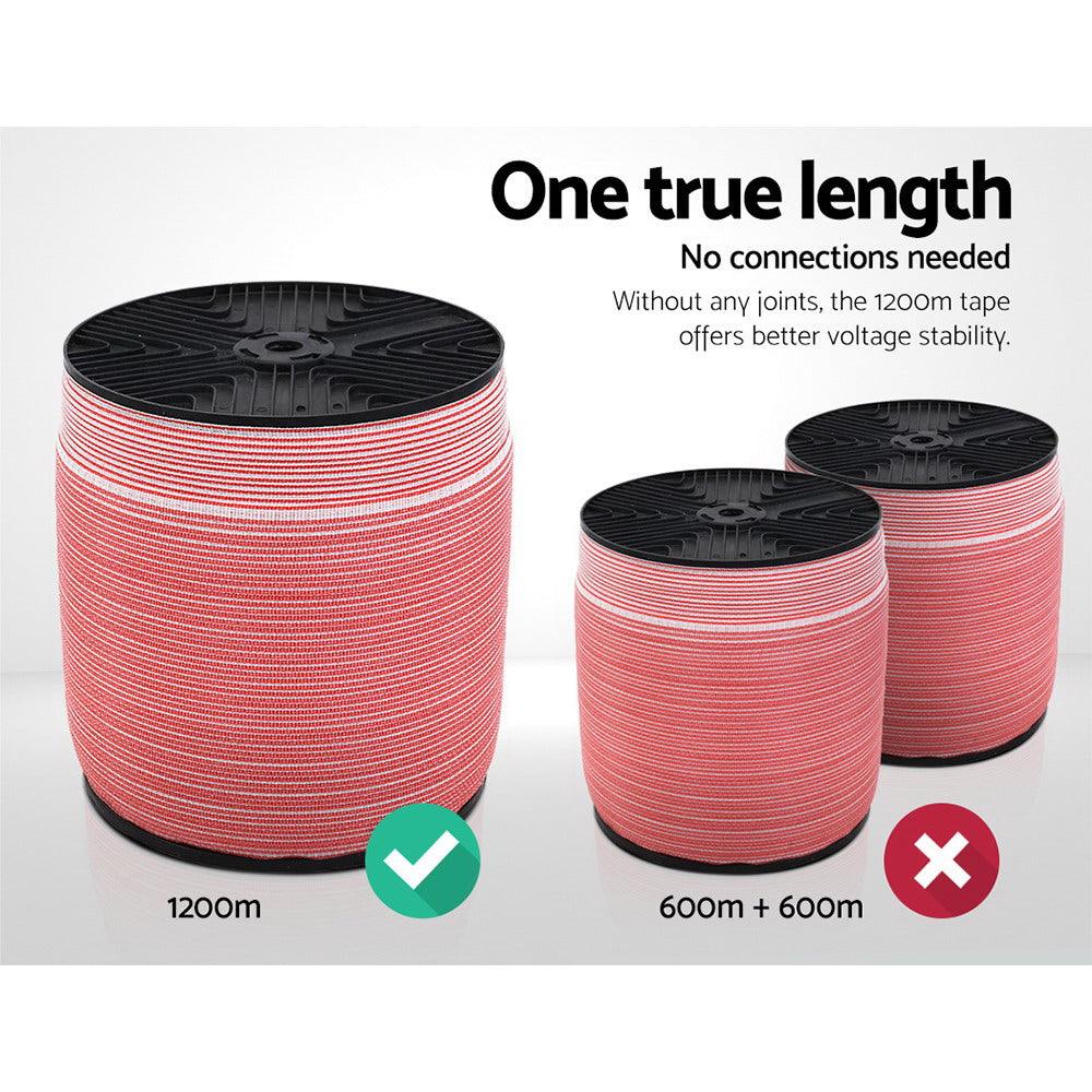 Buy Giantz Electric Fence Poly Tape 1200M discounted | Products On Sale Australia