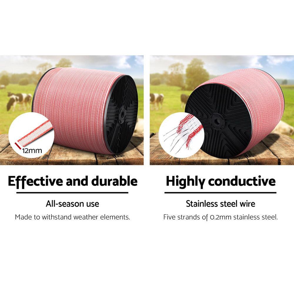 Buy Giantz Electric Fence Poly Tape 1200M discounted | Products On Sale Australia