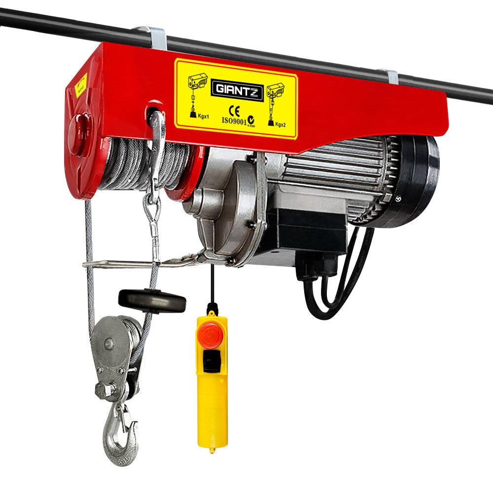 Buy Giantz Electric Hoist Winch 125/250KG Cable 18M Rope Tool Remote Chain Lifting discounted | Products On Sale Australia