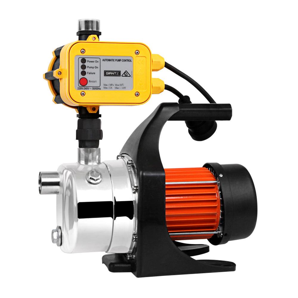 Buy Giantz Garden Water Jet Pump High Pressure 800W Tank Rain Farm Irrigation Yellow discounted | Products On Sale Australia