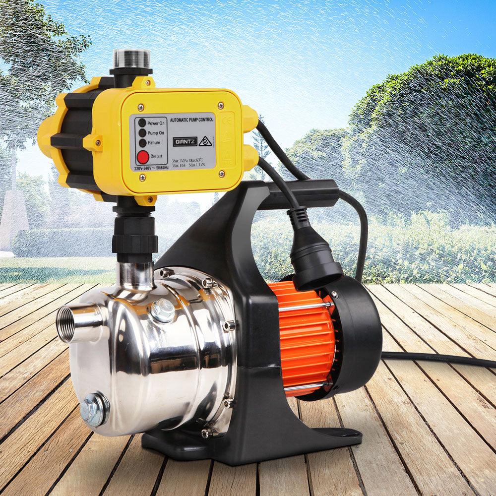 Buy Giantz Garden Water Jet Pump High Pressure 800W Tank Rain Farm Irrigation Yellow discounted | Products On Sale Australia