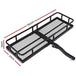 Buy Giantz Universal Car Roof Rack Foldable Hitch Basket Cargo Carrier 152cm Black discounted | Products On Sale Australia