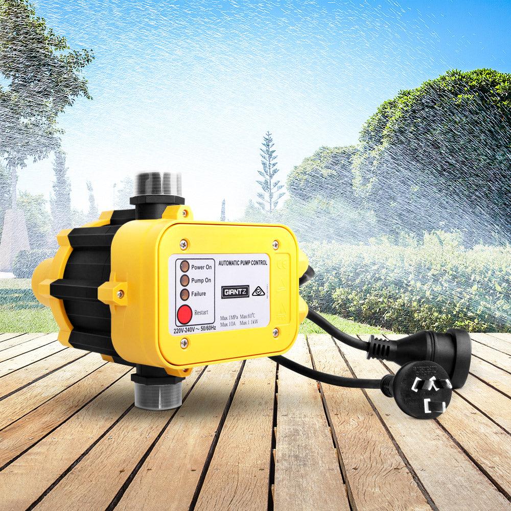 Buy Giantz Water Pressure Pump Controller Auto Switch Control Electric Electronic Yellow discounted | Products On Sale Australia