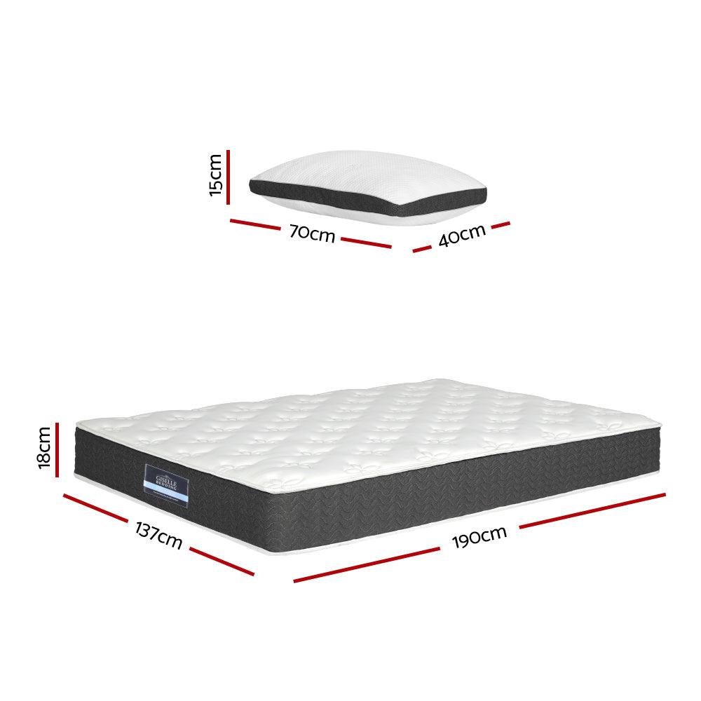 Buy Giselle Bedding 18cm Mattress Medium Soft w/Pillows Double discounted | Products On Sale Australia