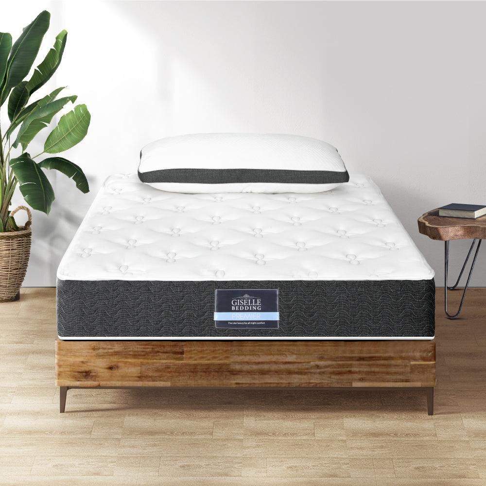 Buy Giselle Bedding 18cm Mattress Medium Soft w/Pillows Single discounted | Products On Sale Australia