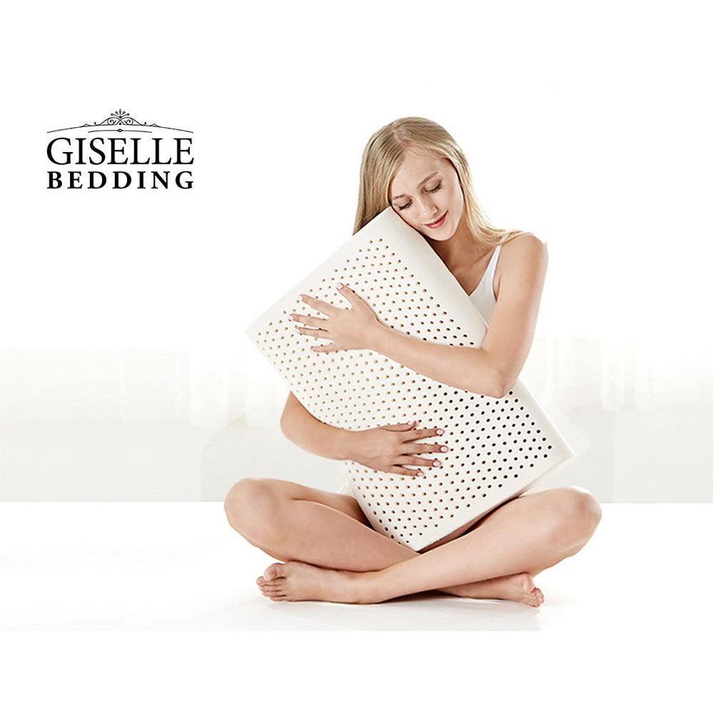 Buy Giselle Bedding Natural Latex Pillow 2-Zone Twin Pack discounted | Products On Sale Australia