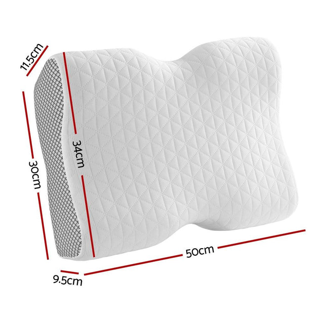 Buy Giselle Memory Foam Pillow Contour Neck discounted | Products On Sale Australia