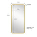 Buy Gold Metal Rectangle Mirror - Medium 80cm x 170cm discounted | Products On Sale Australia