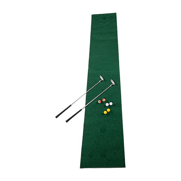 Buy Golf Beer Pong Game Toy Set Green Golf Putting Matt with 2 Putters, 6 Balls discounted | Products On Sale Australia