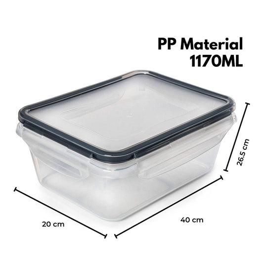 Buy GOMINIMO 10 Pack Rectangular Airtight Food Storage Container Set (Transparent and Black) discounted | Products On Sale Australia