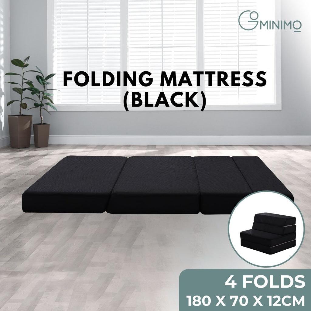 Buy GOMINIMO 4 Fold Folding Mattress Black Air Mesh discounted | Products On Sale Australia