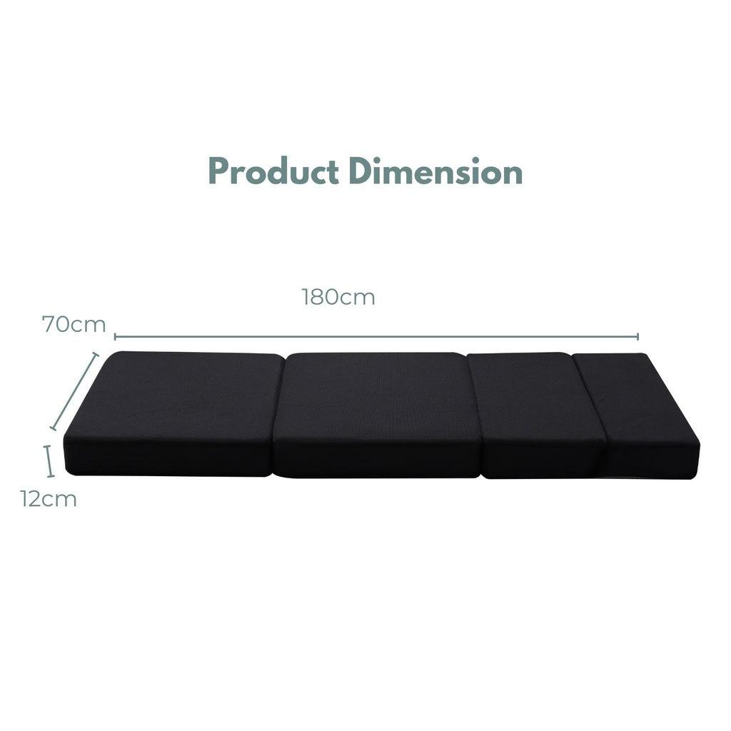 Buy GOMINIMO 4 Fold Folding Mattress Black Air Mesh discounted | Products On Sale Australia